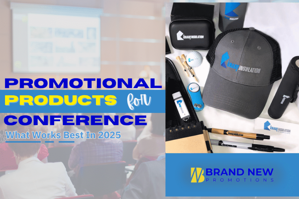 Promotional Products for Conference displayed as eco-friendly and tech-focused 2025 giveaways