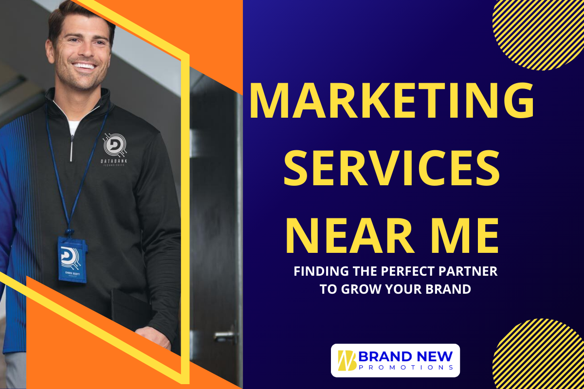 Marketing Services Near Me team creating branded promotional products and apparel