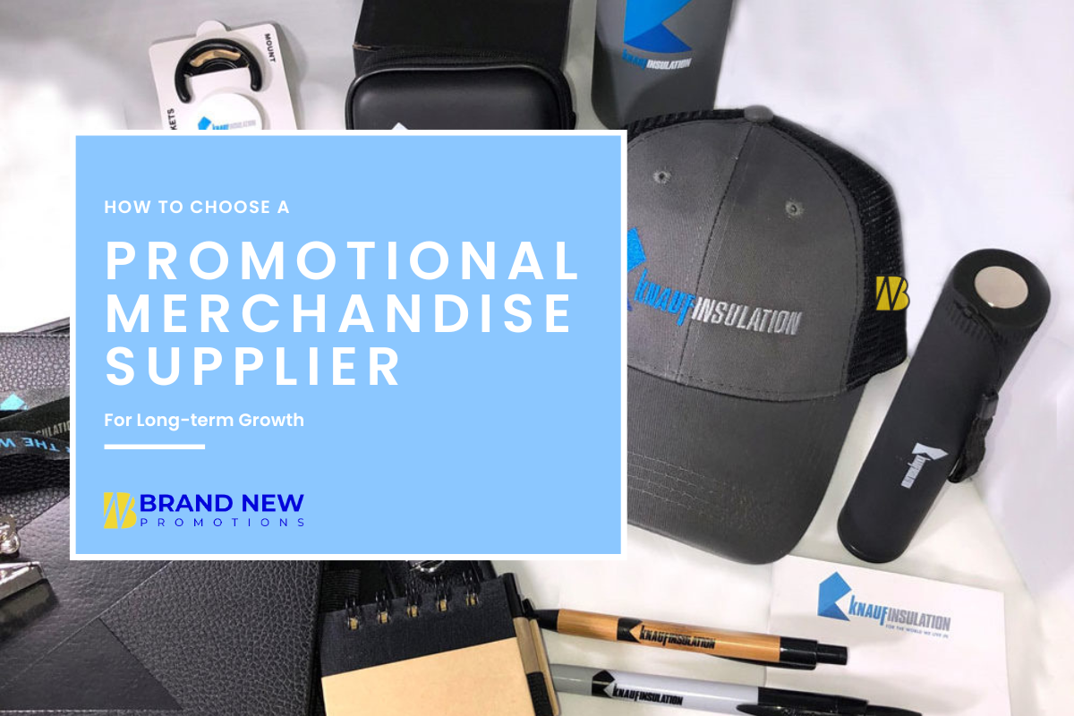 Promotional merchandise supplier providing branded apparel, drinkware, and custom office marketing supplies