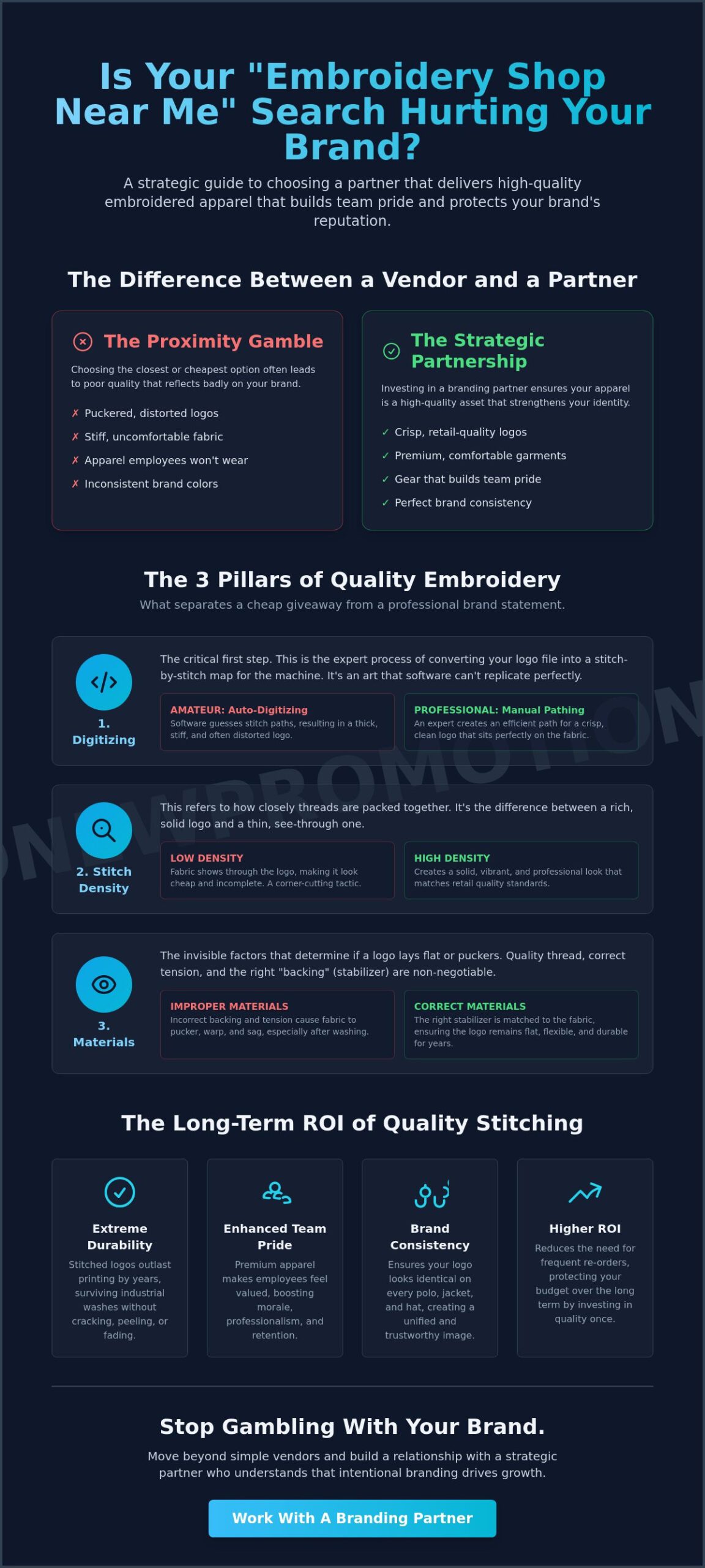 Beyond the Search: Choosing Custom Embroidery for Business in North Texas