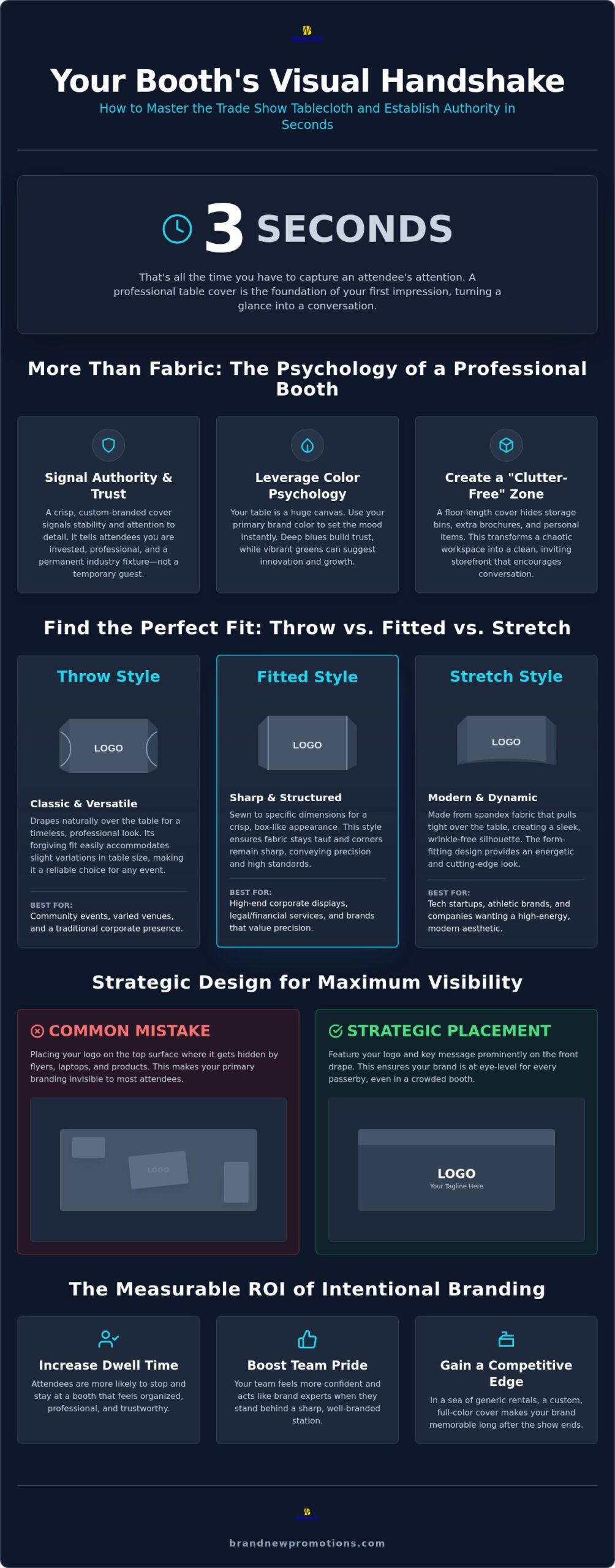 Custom Logo Tablecloths for Trade Shows: The 2026 Strategic Branding Guide