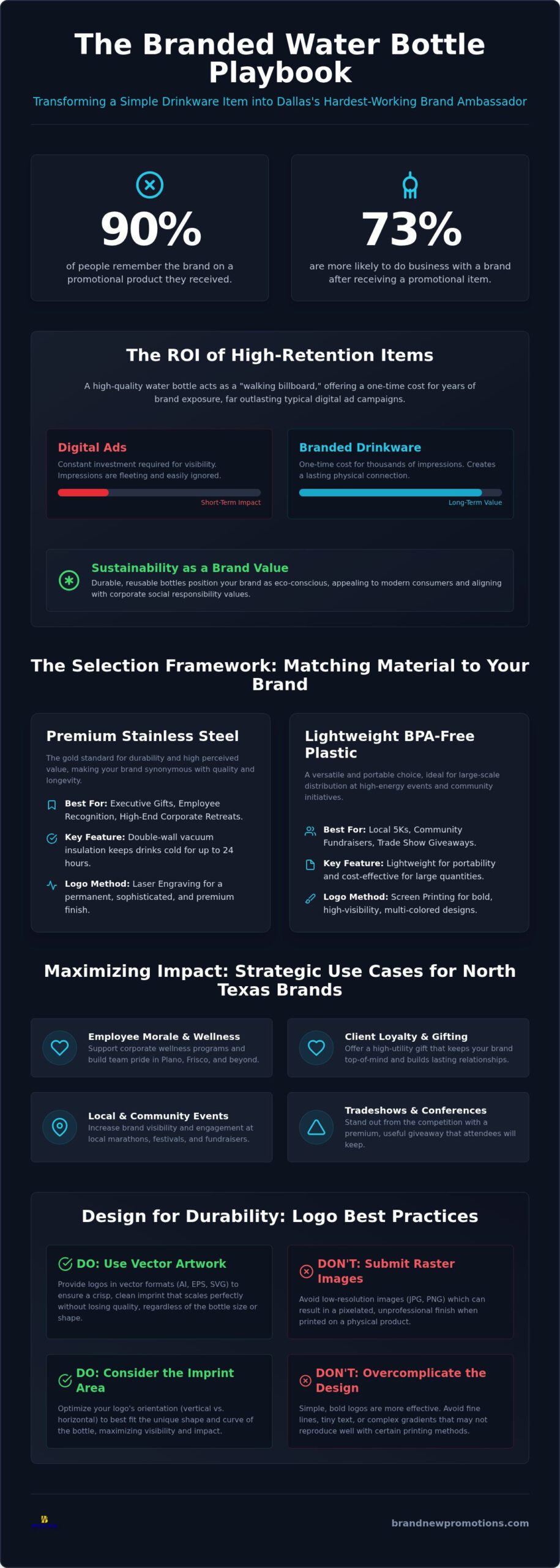 Branded Water Bottles in Dallas: A Strategic Guide