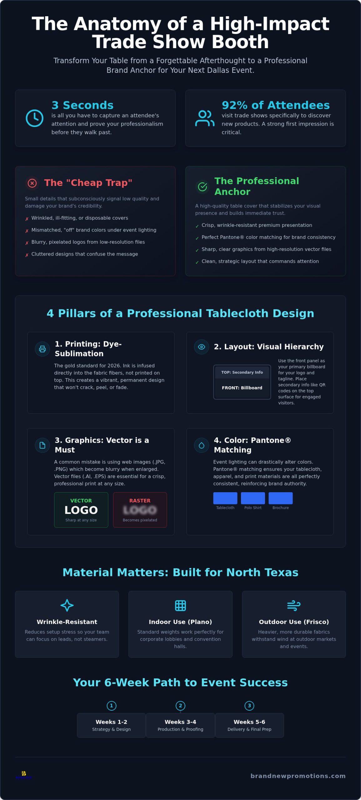Custom Tablecloths with Logo in Dallas: The 2026 Strategy for High-Impact Events